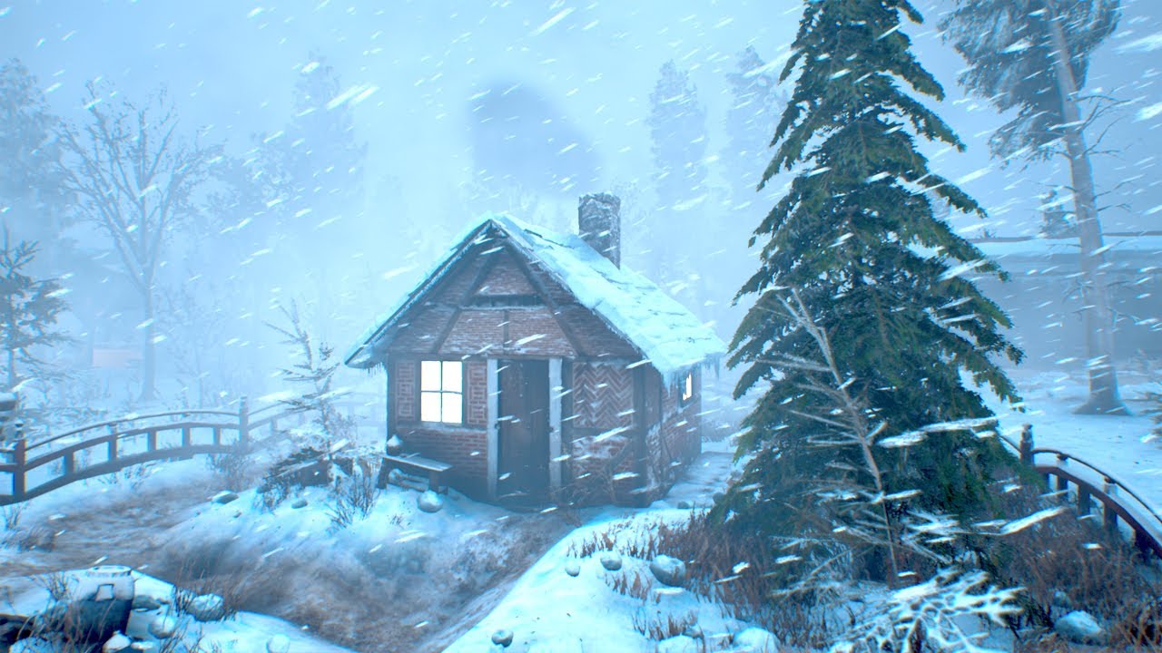 MONSTROUS STRONG SNOW STORM and howling wind sounds for sleeping, STRESS RELIEF