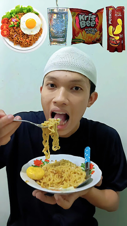 MIE GORENG TELOR - MAKAN SESUAI EMOJI #shorts