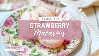 Strawberry Macarons