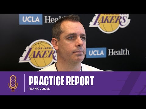 Frank Vogel breaks down practice with Andre Drummond | Lakers Practice