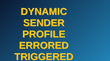 Salesforce: Dynamic Sender Profile errored triggered mails