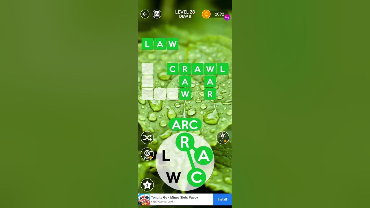 WORDSCAPES LEVEL 28 YouTube