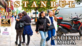 WALKING IN ISTANBUL STREETS | EXPLORING KADIKOYMODA | MARKETS, FOODS, BARS | MAY 2TH 2024 | UHD 4K