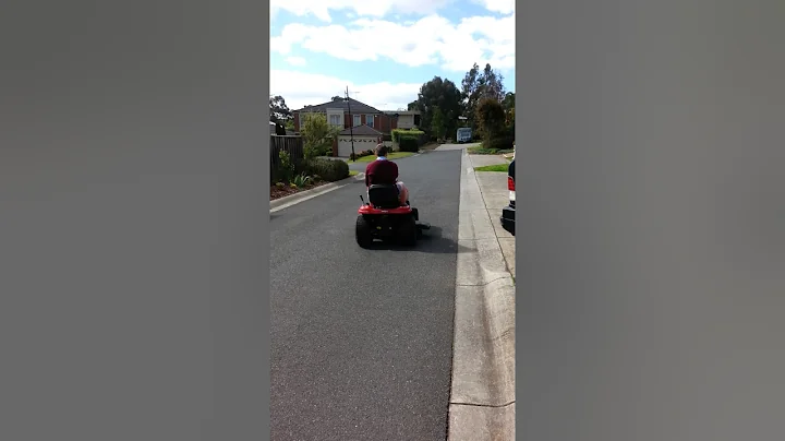 First driving lesson...on a mower.