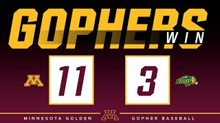 Highlights: Gopher Baseball Never Trails in Tuesday Night Win Over NDSU