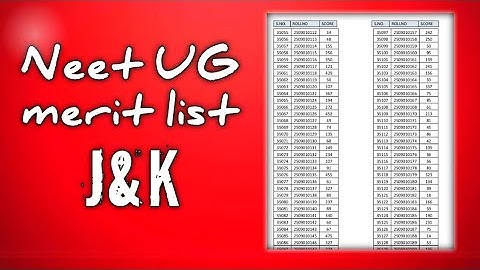 Neet UG 2022 Merit list released || Jammu and kashmir official notice on jkbopee. #neetugcutoff