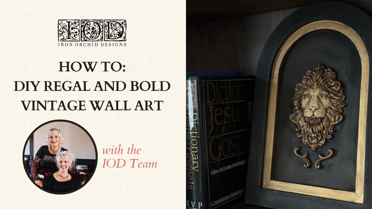 How To: DIY Regal and Bold Vintage Wall Art - YouTube
