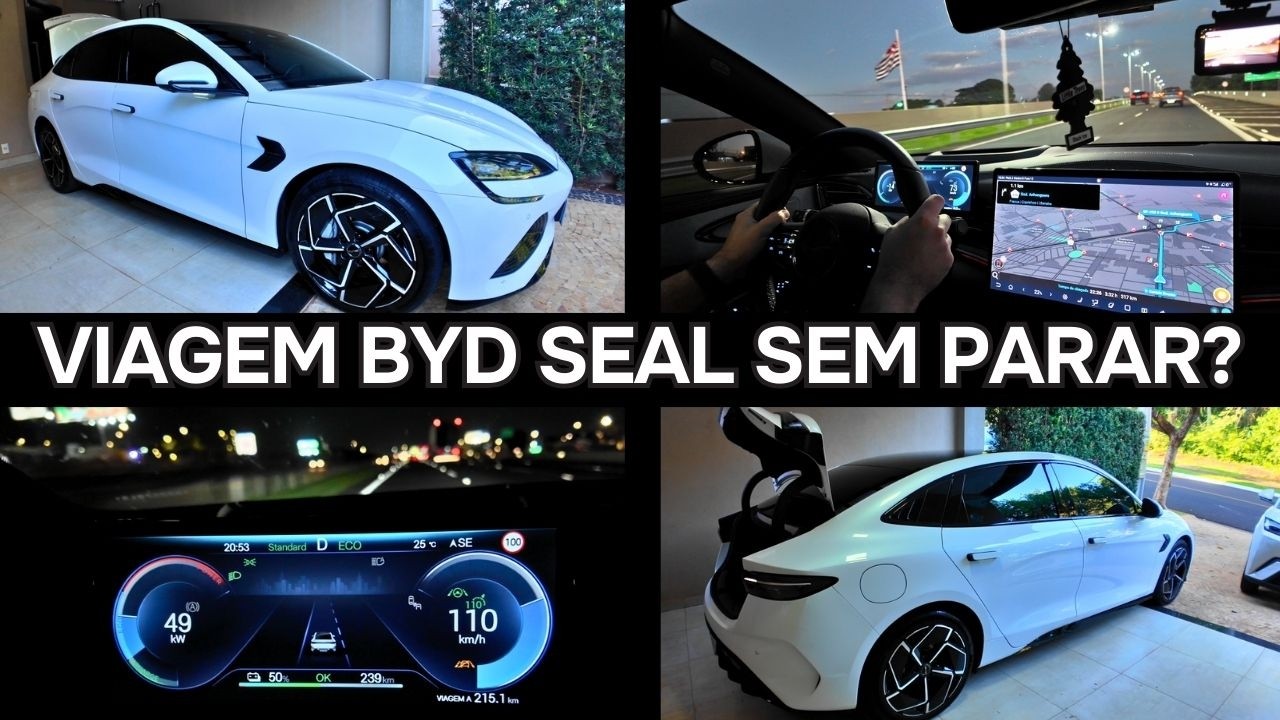 Viagem para São Paulo de BYD Seal 331km SEM PARAR? Confira a experiência com consumos parciais