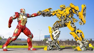 Bumblebee vs Iron Man Latest Battle - Transformers One (New Movie) | Universal Pictures [HD]