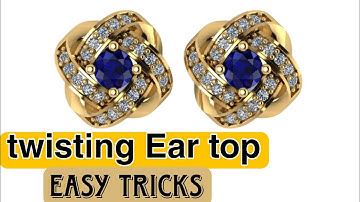 Simple twisting Ear top (earring) tutorial// matrix 9/tutorial/03