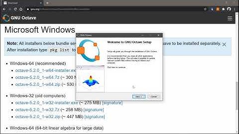 Descarga e instalación de Octave