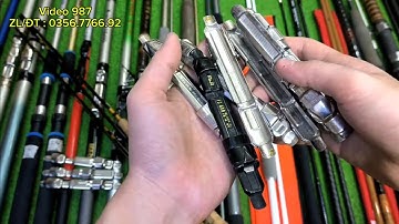 Video 987 : Pat Máy Câu Fuji Japan - Cần Câu Lure Rút Mini Nhật - Cần Câu Iso , Cần Tay Và Lục
