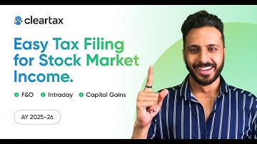 Easy Tax Filing for Stock Market Traders & Investors ||File ITR in 1 Click|| ITR Filing AY 2025-26