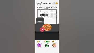 #Shorts Brain Dom Game Challenge 2022 | level 291 | Prepare the pizza ready to be served.