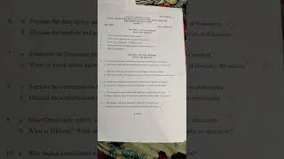 M.Ed.SEM 1 philosophy of education question paper/paper1 📜#