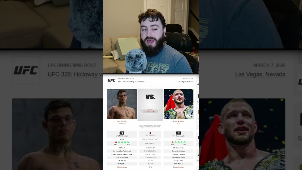 Кайо Борральо против Рейньера де Риддера: расклад и прогноз