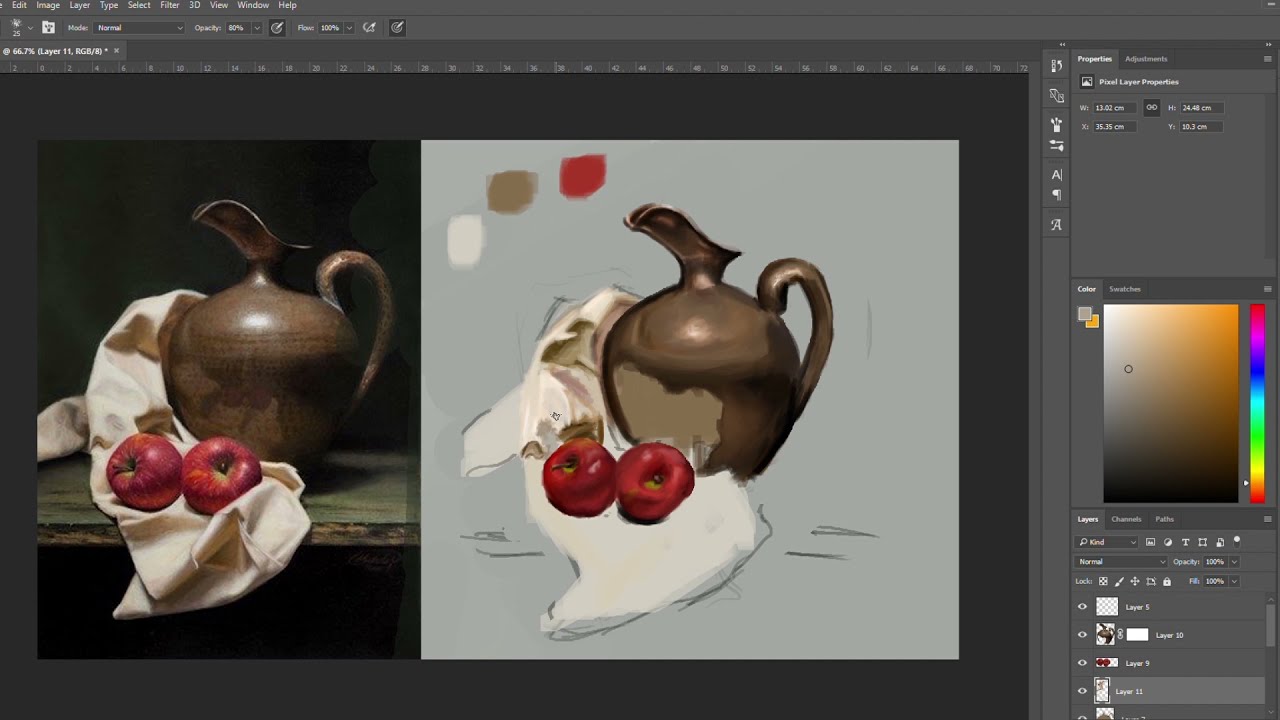Digital painting still life
