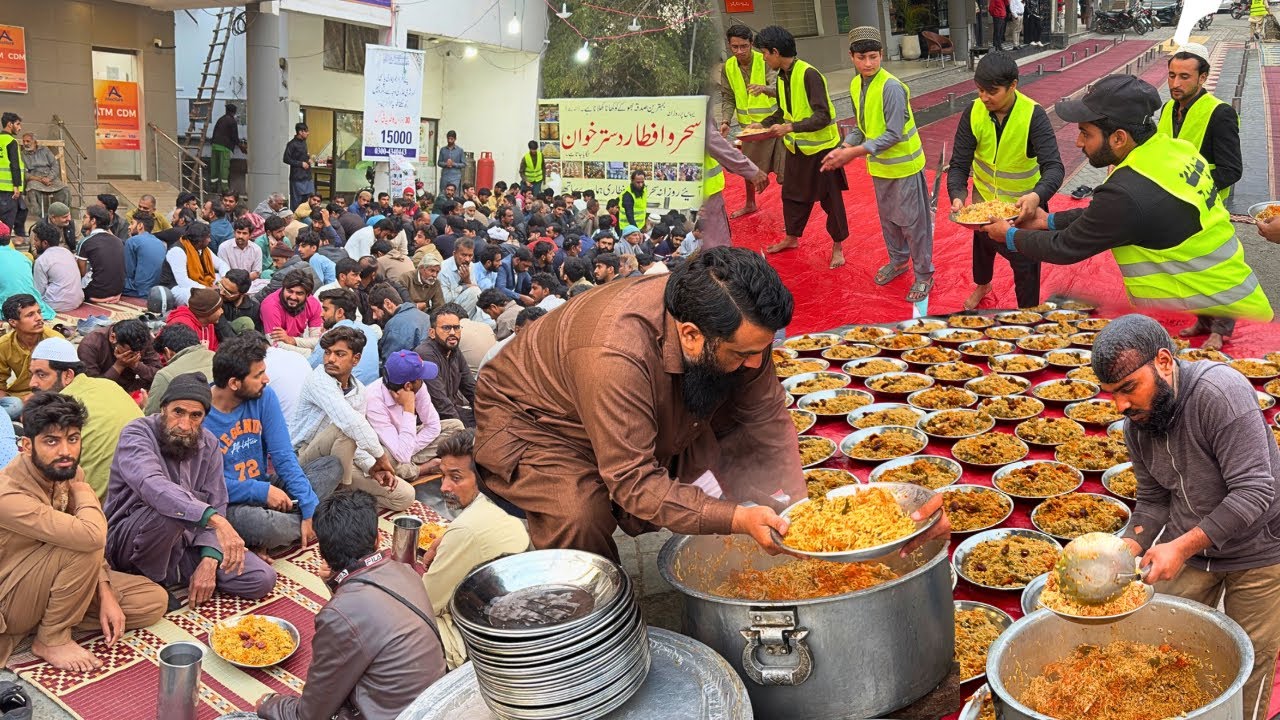 HUGE RAMADAN IFTAR IN LAHORE | CHICKEN BIRYANI & KHAJUR | ROADSIDE FREE IFTAR FOR 5000+ POOR PEOPLE