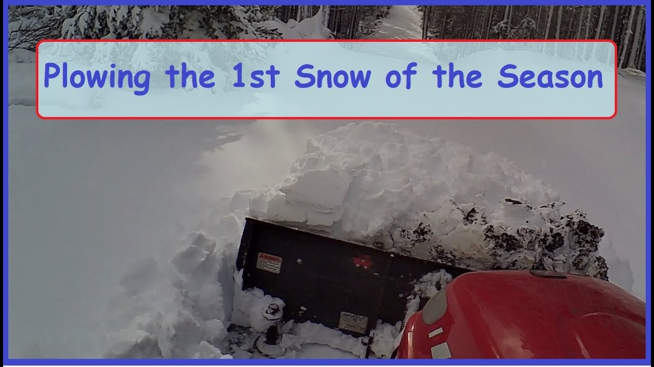 Plowing the 1st Snow of the Season - YouTube