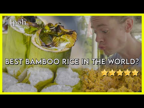 #12: BAMBOO RICE! (Lemang) Malaysian Chef Makes STREET FOOD On An Open Fire!