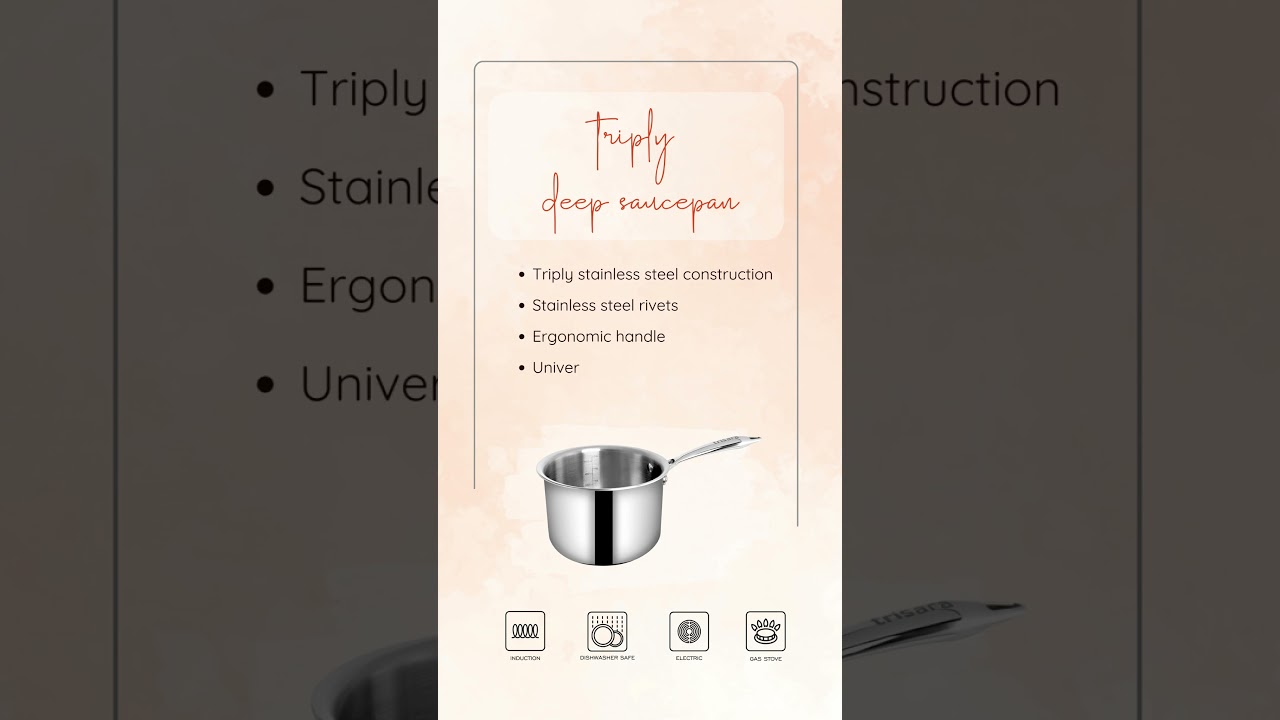 Trisara Triply Deep Saucepan 