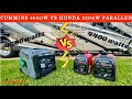 Paralleled Honda EU2200I Companion VS Cummins Onan 4500 (Generator Review)