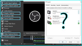 Setting Audio Devices + Display capture, Game capture, Window capture, dan Webcam OBS STUDIO screenshot 4