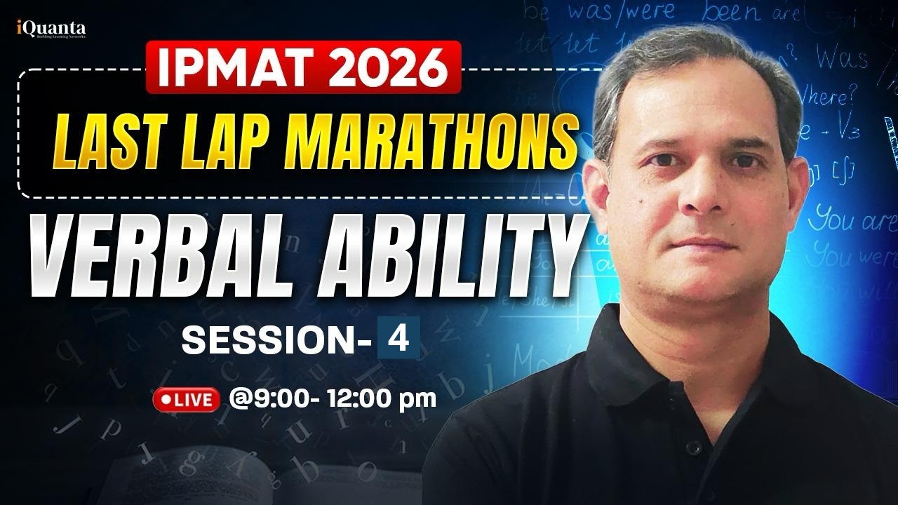 IPMAT Indore 2026 Verbal Ability Marathon 4 - YouTube