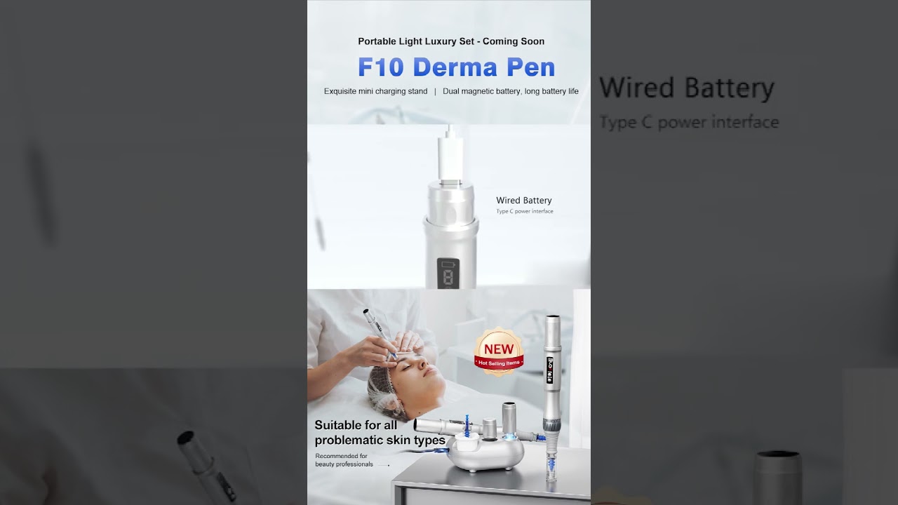 Dermapen F10 Derma Auto Microneedling Pen Multifunction Derma Pen Professional - Honkaydermaroller