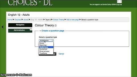 Creating a Lesson in Moodle 2.7 - Part 2