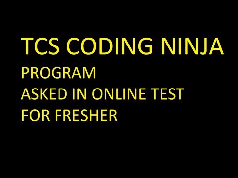 TCS online coding  ninja test program1 & SOLution JAVA CLASSMATE