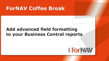 Add advanced field formatting to your Business Central reports