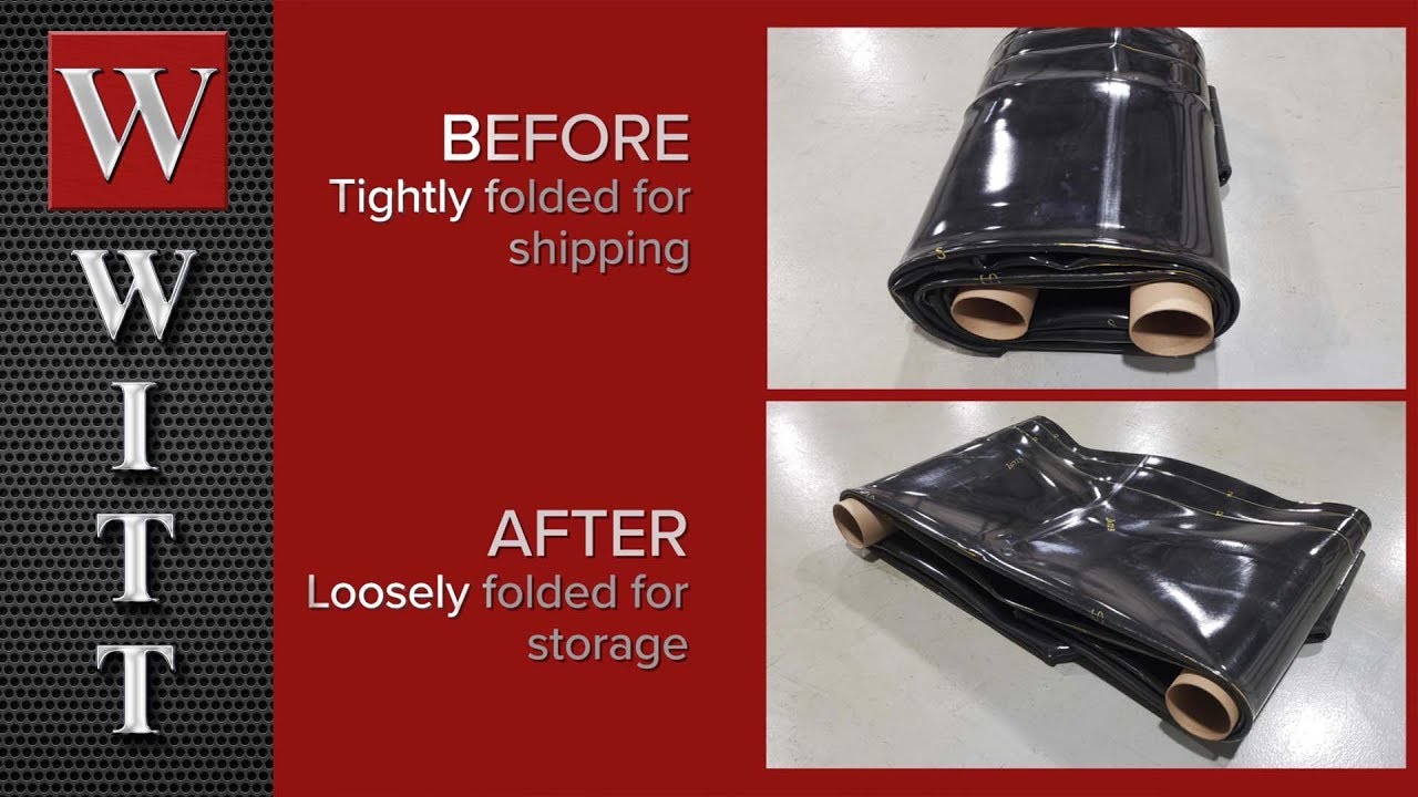 Folding a Witt PVC Liner for Long Term Storage YouTube