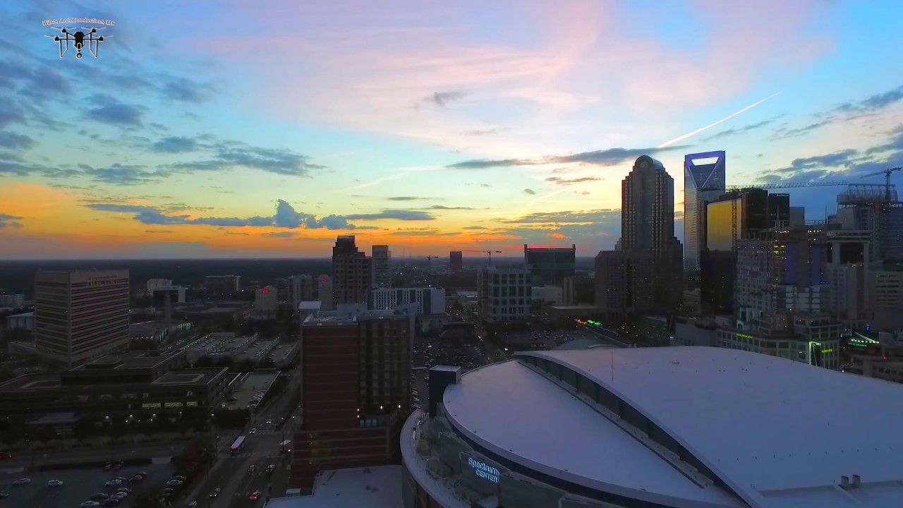 Sunset Charlotte Aerial Shots - Wilson Aerial Productions, LLC.