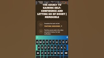 The Secret to Gaining Self-Confidence and Letting Go of Doubt | MemeGirls | Memefi Code