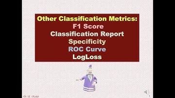 Classification Metrics: F1 Score, Classification Report, Specificity, AUC-ROC, and LogLoss