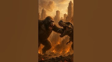 Veo 3 Google Shocked Viewers: King Kong Battles Giant Dinosaur in City Mayhem! #veo3google #veo3