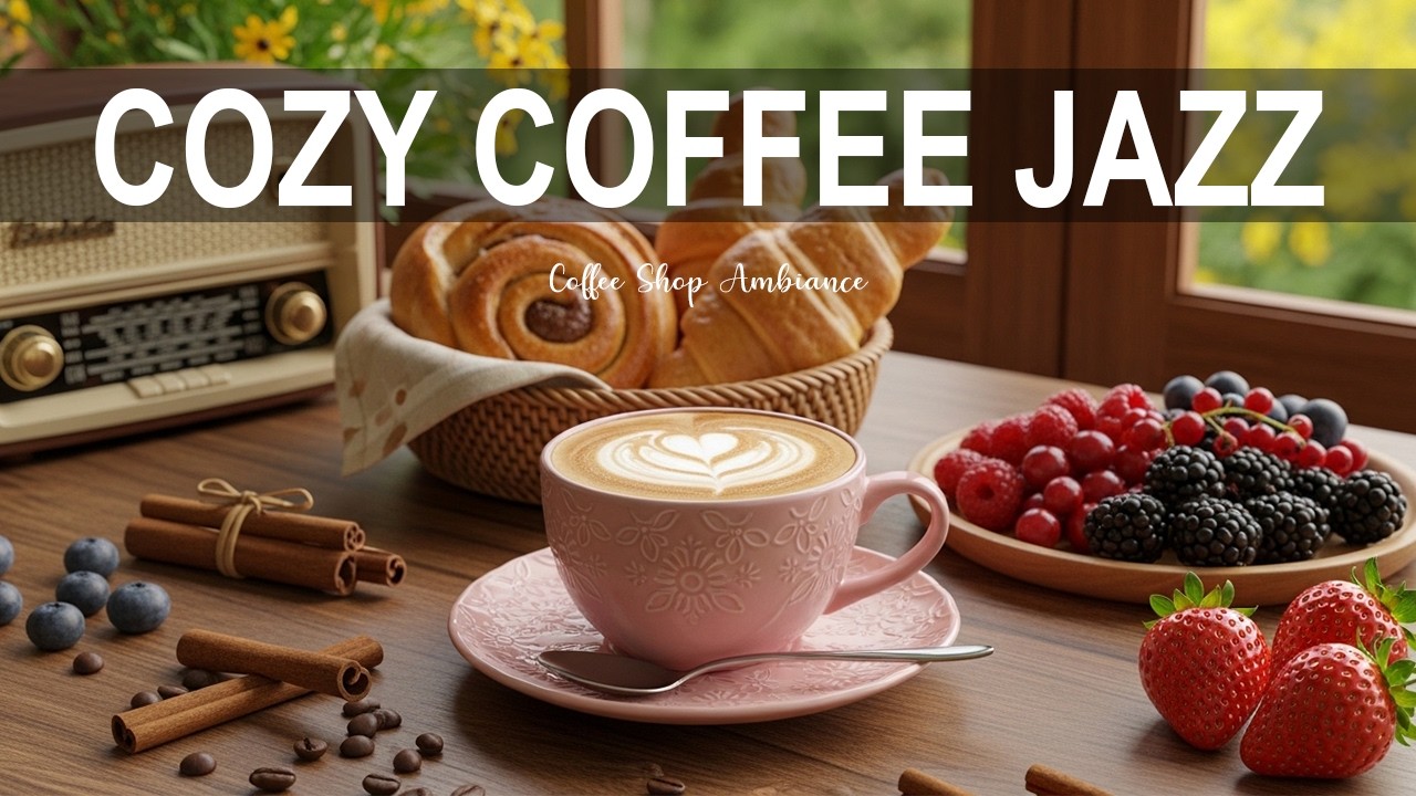 Cozy Coffee Jazz ☕ Coffee Shop Ambiance - Sweet Bossa Nova Instrumental for Studying