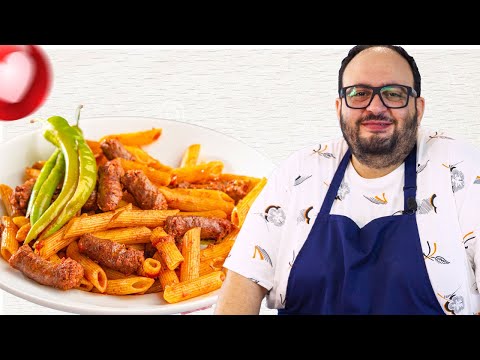 مكرونة بالسجق مصطفى الباز