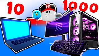 Постройки из 10 100 1000 Блоков Компьютер в Roblox Studio