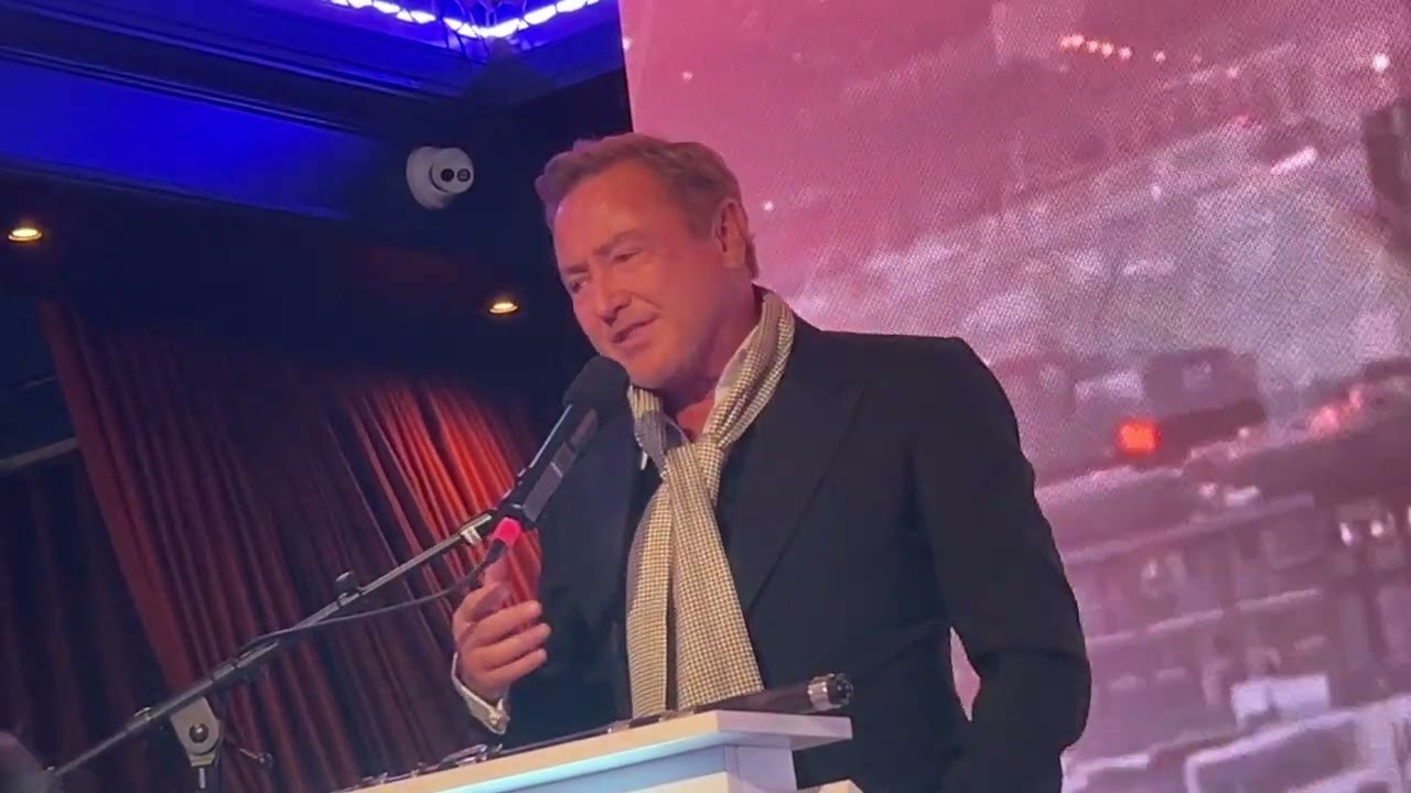 Michael Flatley accepts President's Award from the Irish Hotels Federation