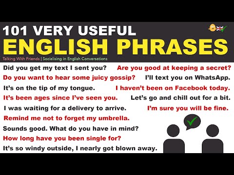 101 Very Useful English Phrases For Socialising in English Conversations | Talking With Friends
