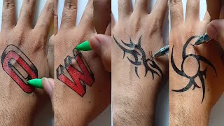 DIY Tattoo Temporary || Desain tato menggunakan pena biasa