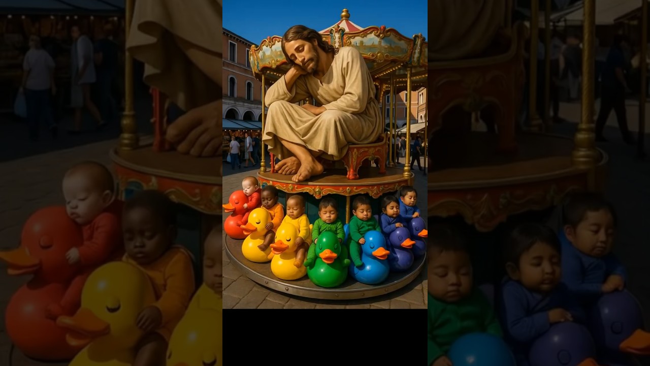 Jesus Blessings 🌟🌈👶😇✨ Rainbow Babies Ride Carousel in Italy & Sleep with Seal 🛏️