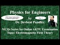 MCQs Series of Physics for Online AKTU Examinations 2020-21 Electromagnetic Field Theory Part 1