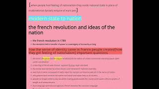 history chapter 1 the rise of nationalism in Europe Notes for Part Two Comment Down