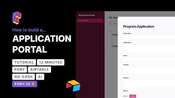 How to build an Application Portal on Pory with Airtable