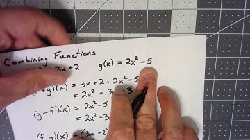 Precalculus Algebra 2.6.1 Combining Functions