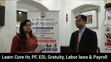 Learn Core Hr, PF, ESI, Gratuity & Payroll By J Prakash| Hr Trainer| Statutory Compliance Specialist
