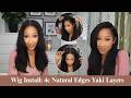 Finally! A Yaki Straight Wig That Matches My 4C Edges Perfectly–Step by Step Application✨MyFirstWig